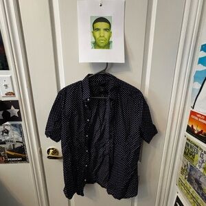 Men's Navy Polka Dot Shirt
